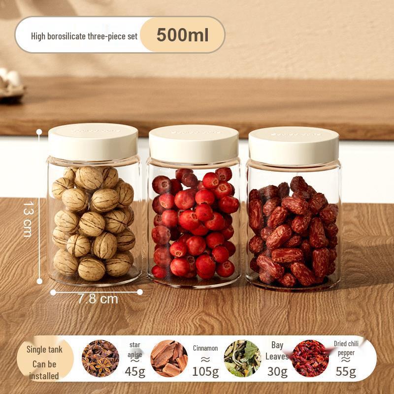 Frasco de Almacenamiento de Vidrio Resistente al Calor para Especias y Salsas