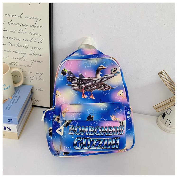 Cartoon Kindergarten Schoolbag 3--6 Years Old Boys And Girls Baby Light Backpack Medium And Large Class Backpack синий
