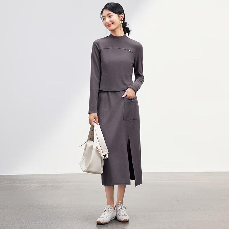 JOY SPEAKER 2025 Fall Women's Mid-Length Side-Slit Sporty Skirt