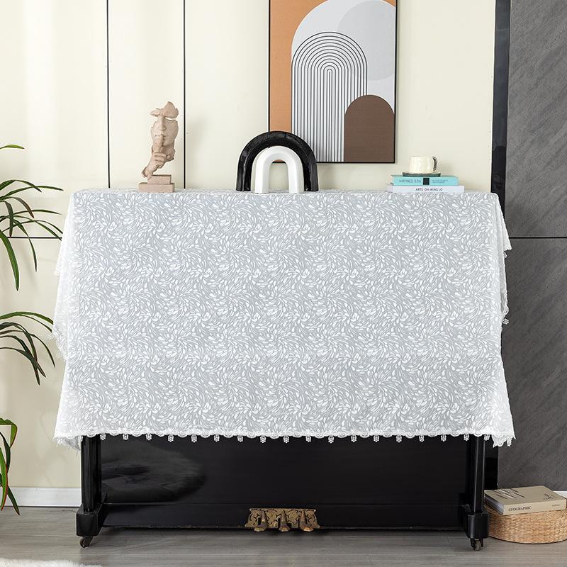140x200cm Ins Style Lace Embroidered Piano Cover Romantic Modern Countryside Style Electronic Piano Universal Half Covered Half Draped Dust Towel