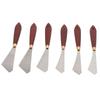 6Pcs Palette Knife Stainless Steel Blade Wooden Handle Widely Used Painting Knife Set for Painting Mixing