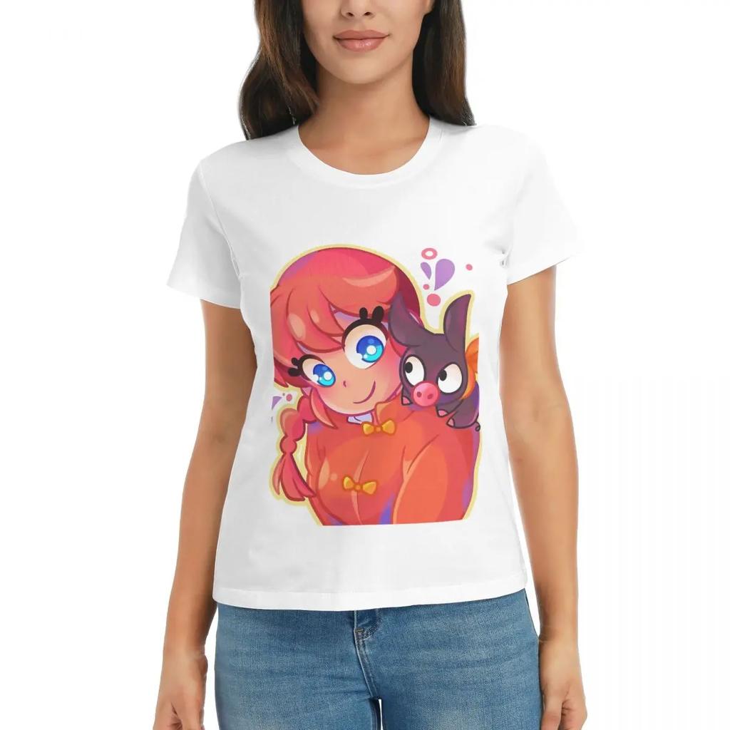 Women TShirt Ranma 12 Saotome Pig Girls Summer Short Sleeve Tees Crew Neck Cotton T Shirts Clothes Tops Streetwear