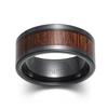 Titanium Steel Wooden Grain Ring With Resin Coating For Men And Women Fashion Jewelry