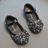 Baby Girl Princess Shoes Spring Autumn Dance Shoes Rhinestone Performance Shoes Bow Toddler Flats