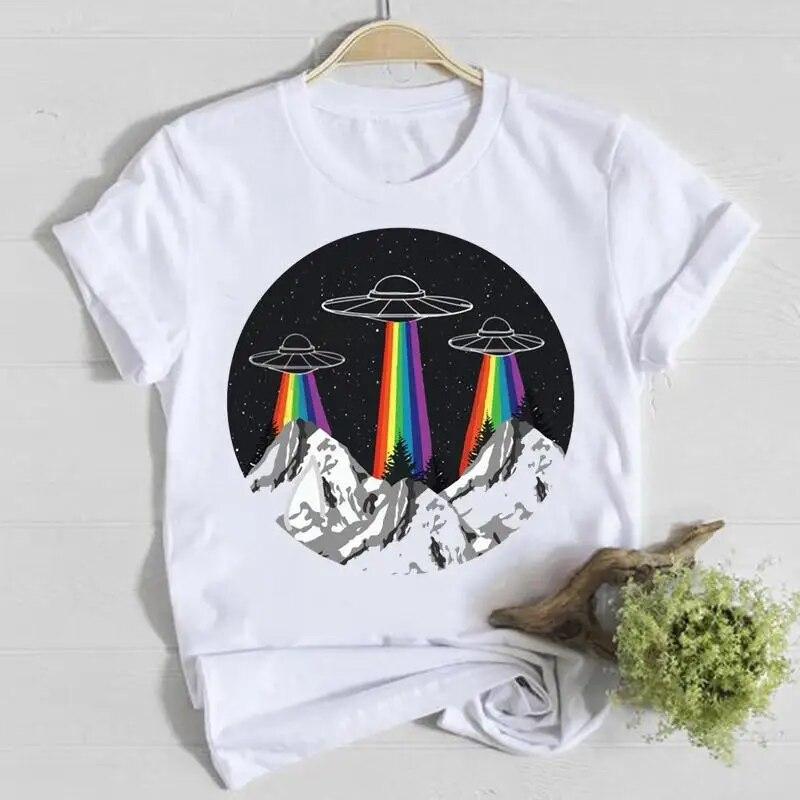 Coffee Happy Time Cute Summer Short Sleeve Casual Tee Top Clothes Fashion Shirt Lady Tshirt Female T Women Graphic T-shirts