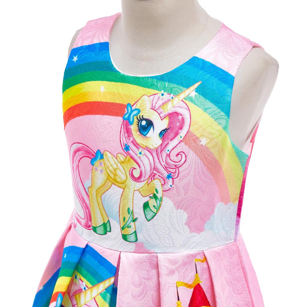 Dressy Daisy Rainbow Unicorn My Little Pony for and Ages Dress-Up Costume, Pink, Birthdays, Parties, Halloween, Christmas, 6-7