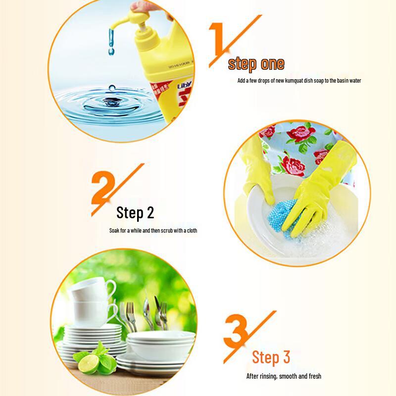 Liby Golden Kumquat & Baking Soda Mint Dish Soap Set