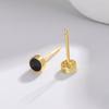 Sterling Silver S925 Drip Oil Stud Earrings for Men & Women, Trendy Cartilage Design.