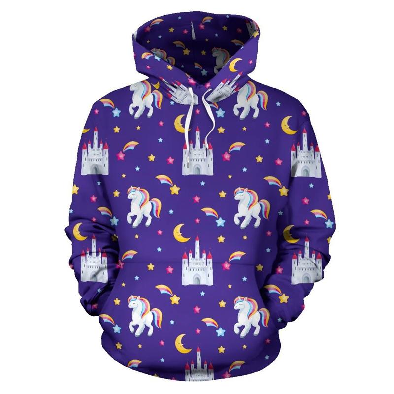 Regenbogen Einhorn Hoodie Herren Damen 3D Gedruckt Cooles Pferd Tier Lockeres Sweatshirt Street Fashion Cartoon Muster Hoodies Beliebt