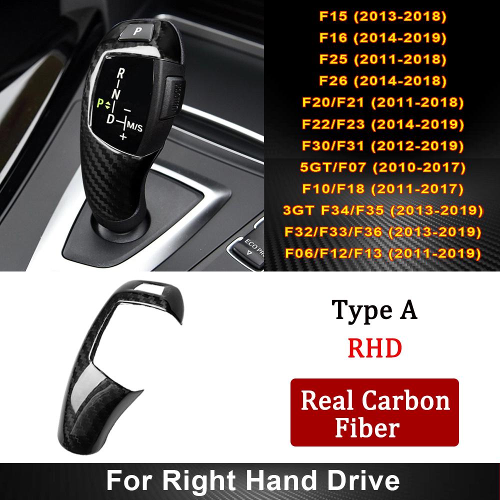 Collier de levier de vitesse en fibre de carbone pour BMW F30 F10 F15 F07 F20 F21 F22 F32 F34 F35 5GT
