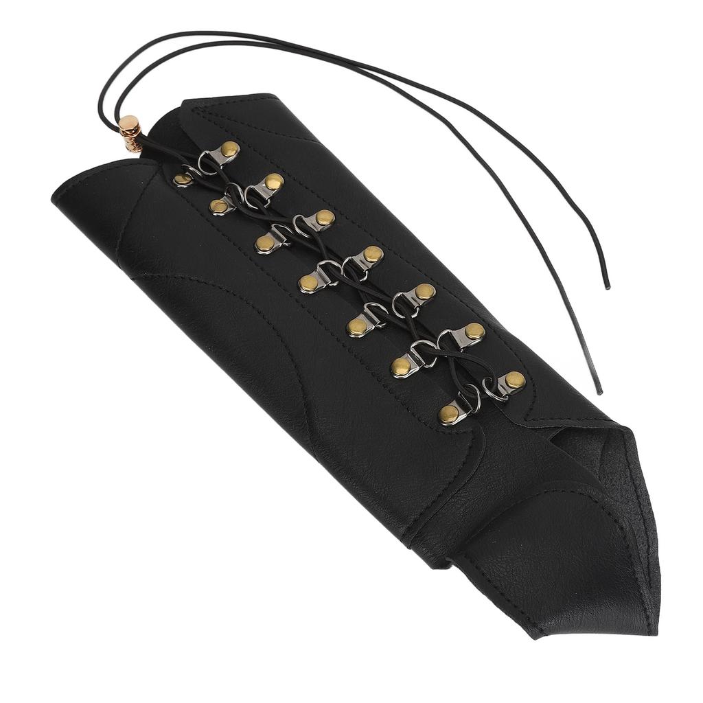 Archery Arm Guard PU Leather Soft Antiwear Adjustable Easy To Wear Archery Forearm Protector for Protection Practice