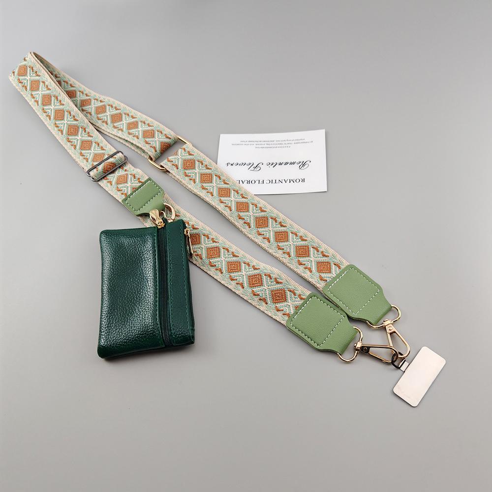 Crossbody Mobile Phone Lanyard With Universal Gasket Cell Phone Strap Zipper Wallet For Women's Bag Coin Purses Earphone Case