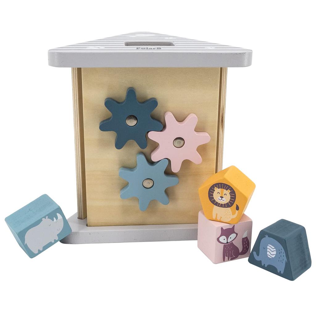 PolarB Polar B Polar Bee Shape Sorter Birthday Present Gift Shape Matching Gear Block Wooden TYPR44007 1 Piece (x 1)
