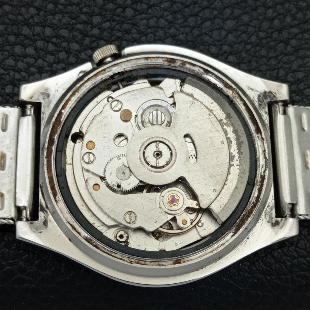 AUTOMATIC 7009A VINTAGE SEIKO JAPAN MENS BLACK COLOR DIAL WATCH A701660-5 R206c-a701660