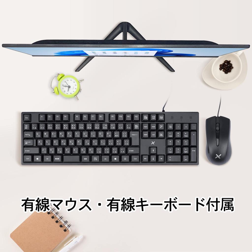 PC with Windows 11 Office 2019 VETESA Full HD LCD Integrated Desktop Computer Intel Celeron Keyboard and Mouse Included Work from Thin PC All-in-One