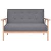 Canapé 2 places - vidaXL - Tissu Gris foncé - Confort Moelleux - Design Contemporain - Fixe