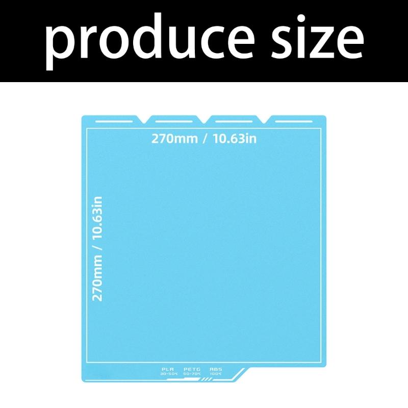 270x270mm Textured Build Plate Steel 3D Printer Accessoies Printing Board Double Side 3D Printing Plate For U1