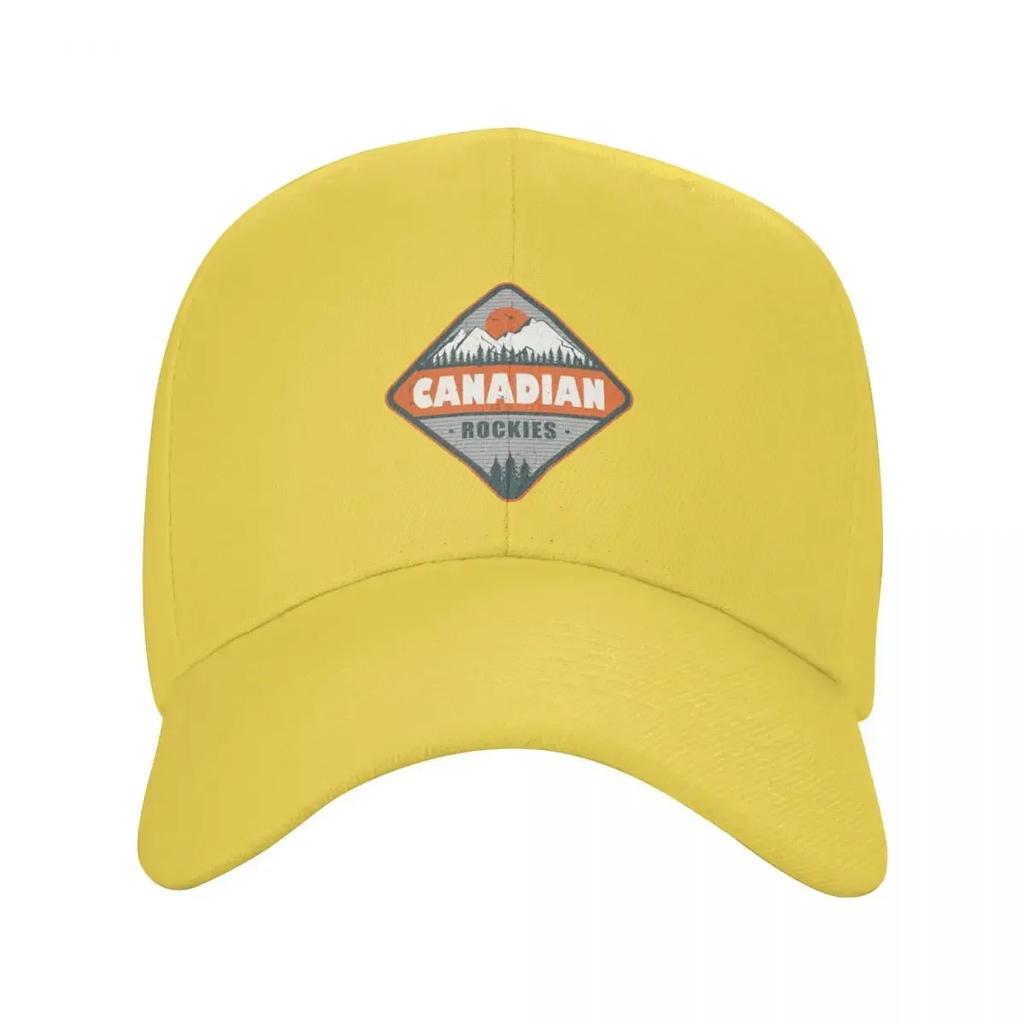 Canadian Rockies Vintage Mountain Hiking Design Baseball Cap Golf Horse Hat Women Men's
