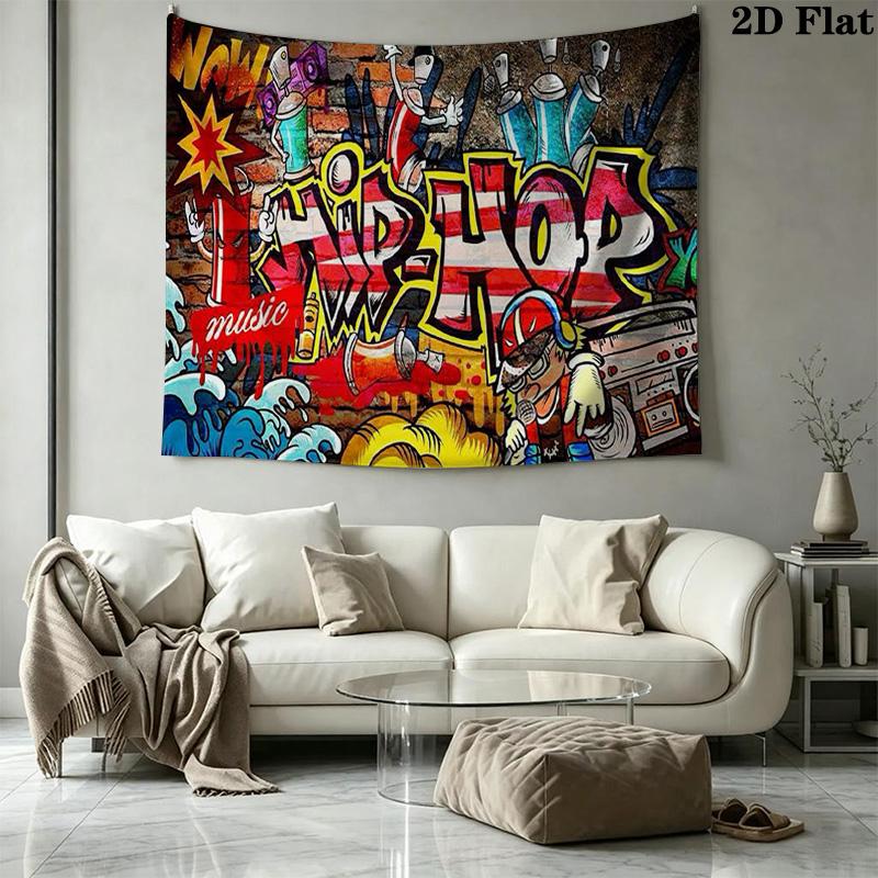 Hip pop Wall Tapestry Aesthetic Wall Hanging Printed Fabric Blanket Decorative Tapestries for Bedroom Living Room Home Decor