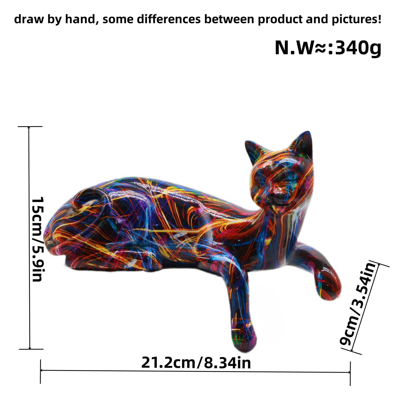 

Новый Креативный Набор из Двух Кошачьих Фигурок Домашняя Гостиная Винный Шкаф Офисное Украшение Декорация Изделия из Смолы