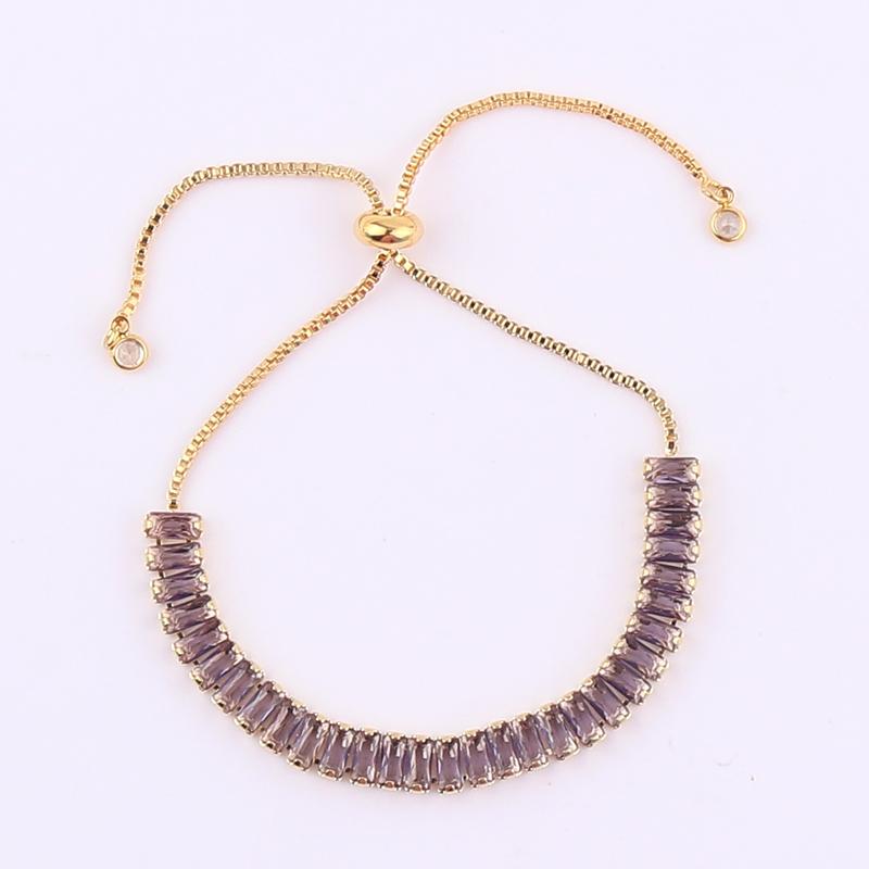 Women's Gold Colorful Choker Necklace Shiny Rainbow Crystal Zircon Tennis Chain Statement Jewelry Dropshipping