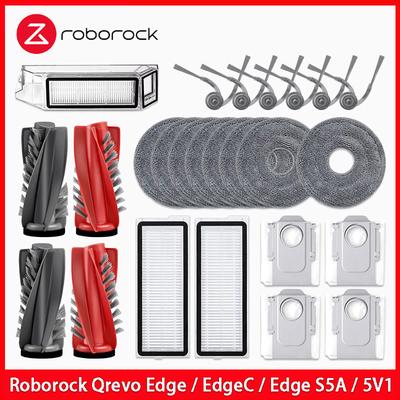 Adatto per (Roborock Qrevo Edge / EdgeC / Edge S5A / 5V1 / Curv) Parti per aspirapolvere Rullo principale Spazzola laterale Filtro Hepa Panno per mocio Sacchetto per la polvere