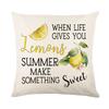 New Spring and Summer Pillow Cases Linen Yellow Lemon Truck Print Home Pillow Cushion Combination