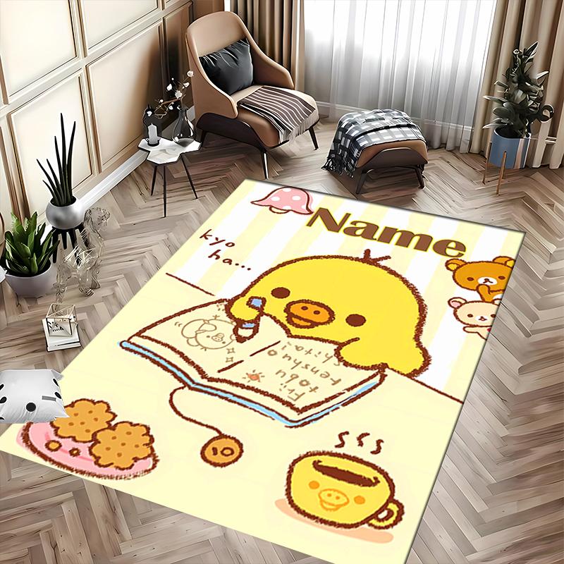 Custom personalization San-X Rilakkuma Area Rug - Perfect For Kitchen, Bathroom,Laundry Room Decor Large Size Available,Gift All Seasons