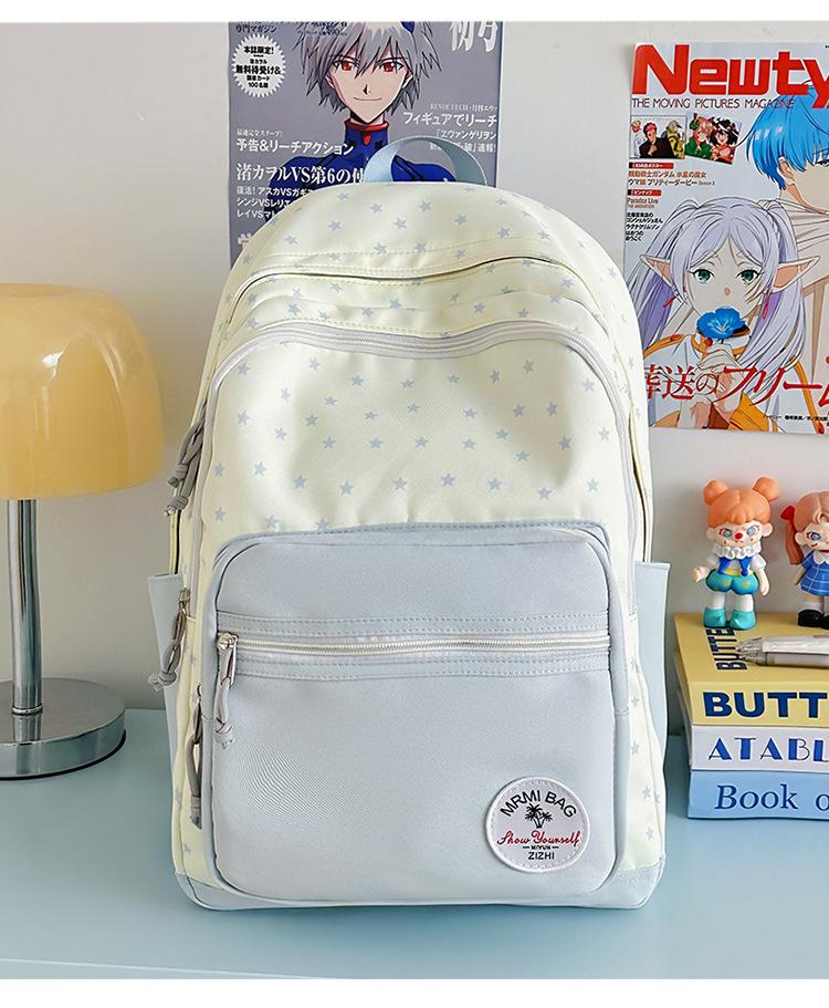 Schoolbag1011 new simple and lightweight schoolbag versatile small fresh large capacity junior high school backpack college backpack