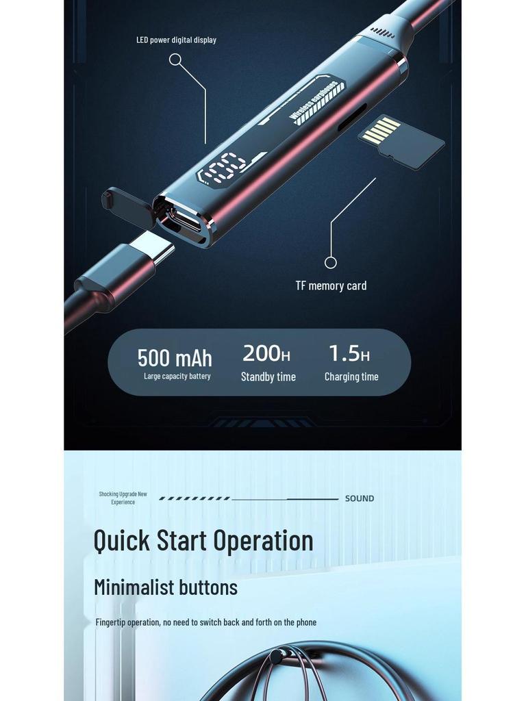 2025 Bluetooth Neckband Headphones: Wireless, Long Battery, Sport, In-Ear, Metallic Sound