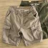 Mens Cargo Shorts With Breathable Cotton Fabric For Summer Casual Wear