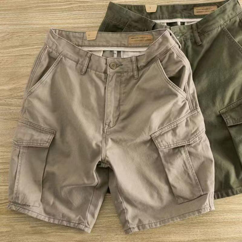 Mens Cargo Shorts With Breathable Cotton Fabric For Summer Casual Wear