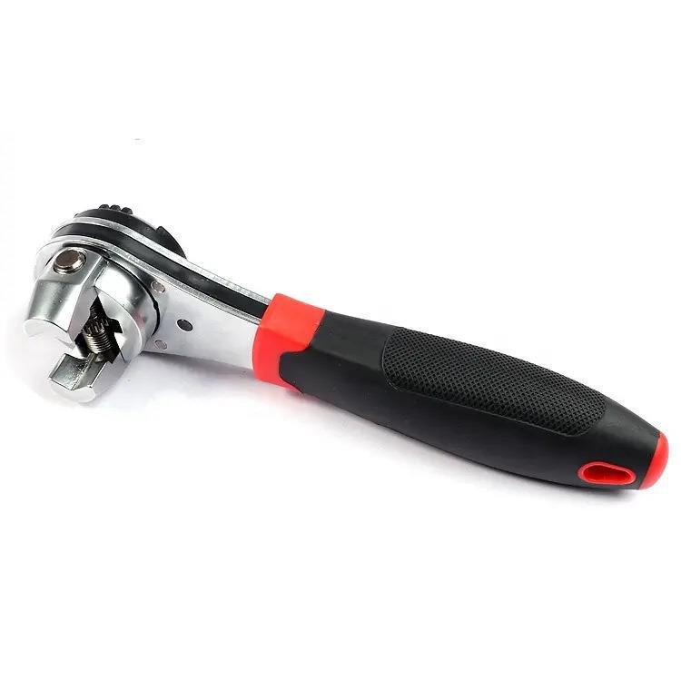 6-22MM Adjustable Ratchet Wrench, Multi-Function Movable Open End Hand Tool Wrench