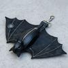Zipper Halloween Bat Pendant Coin Purse Leather Bat Keychain  Backpack Accessory