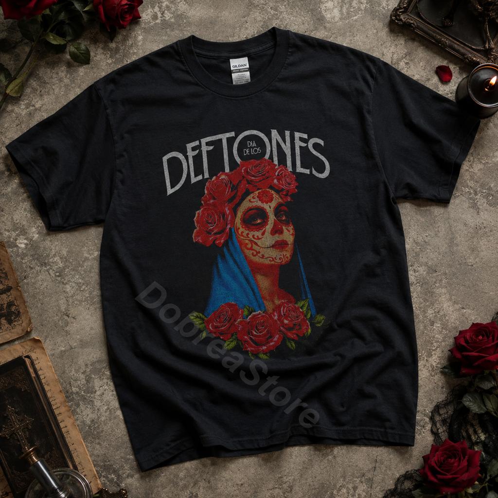 Deftones Dia De Los Festival T shirt Unisex Black T shirt Size S 5XL