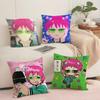 Anime S-SaikiS K Cushion Cover Silky Short Plush Sofa Pillow Cover Hidden Zipper Soft Dustproof Case for Home Decor