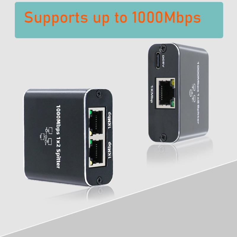 Network Cable Splitter With One To Two Simultaneous Internet Access Rj45 Splitter With One To Two Switch Ethernet Port Gigabit