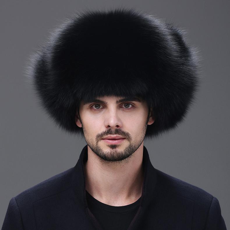 Fox Hair Lei Feng Hat Men's Raccoon Hair Northeast Winter Middle-aged and Elderly Warm Fur Leather Cotton Hat Men's Winter