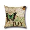 Vintage Butterfly Pattern Throw Pillow Cover Classical Artistic Style Decorative Cushion Case Sofa Bed Home Decor Pillowcase