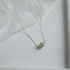 Elegant and Smooth Texture Hetian Jade Bead Necklace for Women, French Minimalist Collarbone Chain, Light Luxury Niche Design Pendant