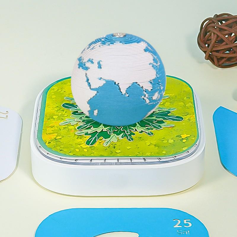 2026 Earth Paper Sculpture 3D Sticky Notes Calendar: Creative Cultural Desktop Ornament