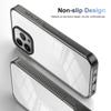 KEYSION Transparent Case for iPhone 12 Pro Max Soft TPU+PC Anti-slip HD Clear Shockproof Phone Cover for iPhone 11 Pro Max