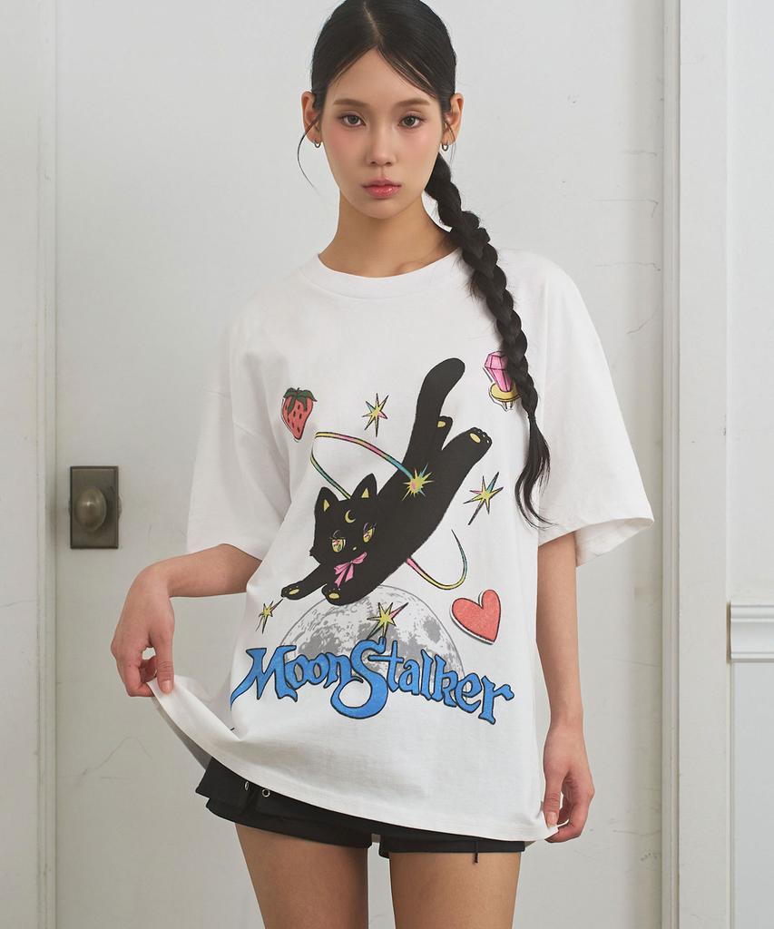 Limekeu Moonstalker Graphic T-Shirt White