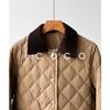 Wool blended plain weave cloth! Rhombus hunting white goose down jacket winter