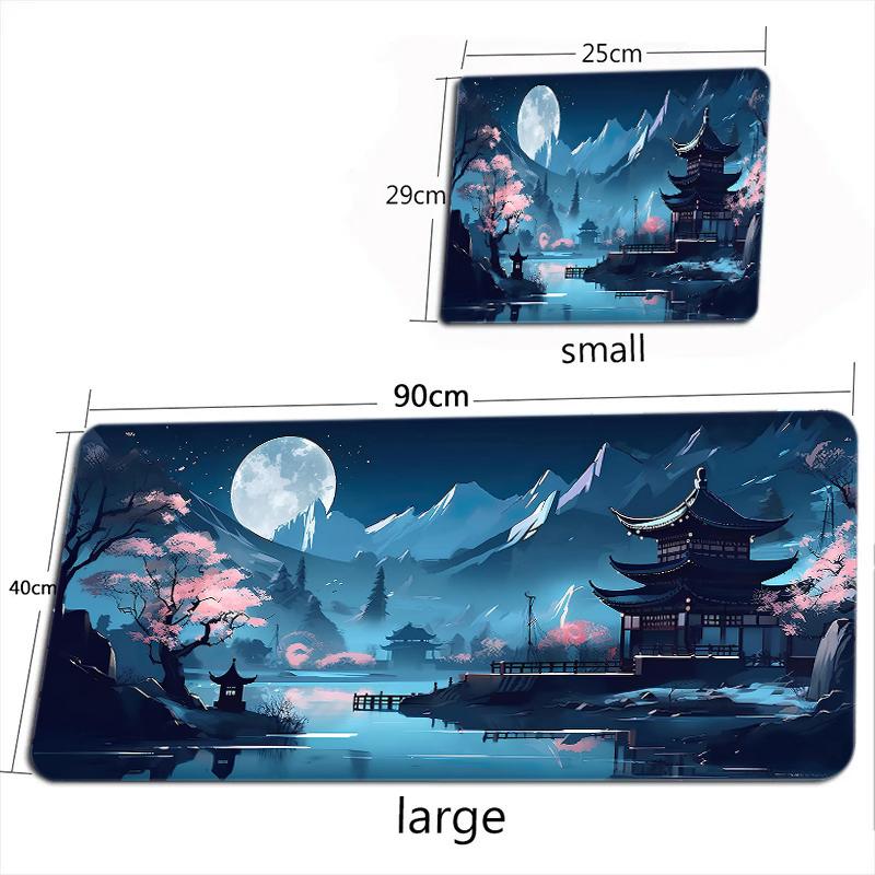 Mouse Pad Sakura Moon Nou HD Mare pentru Computer Birou Joc Masă Covorașe XXL Cauciuc Anti-alunecare Tastatură Gaming Mousepad-uri Paduri Lungi pentru Birou
