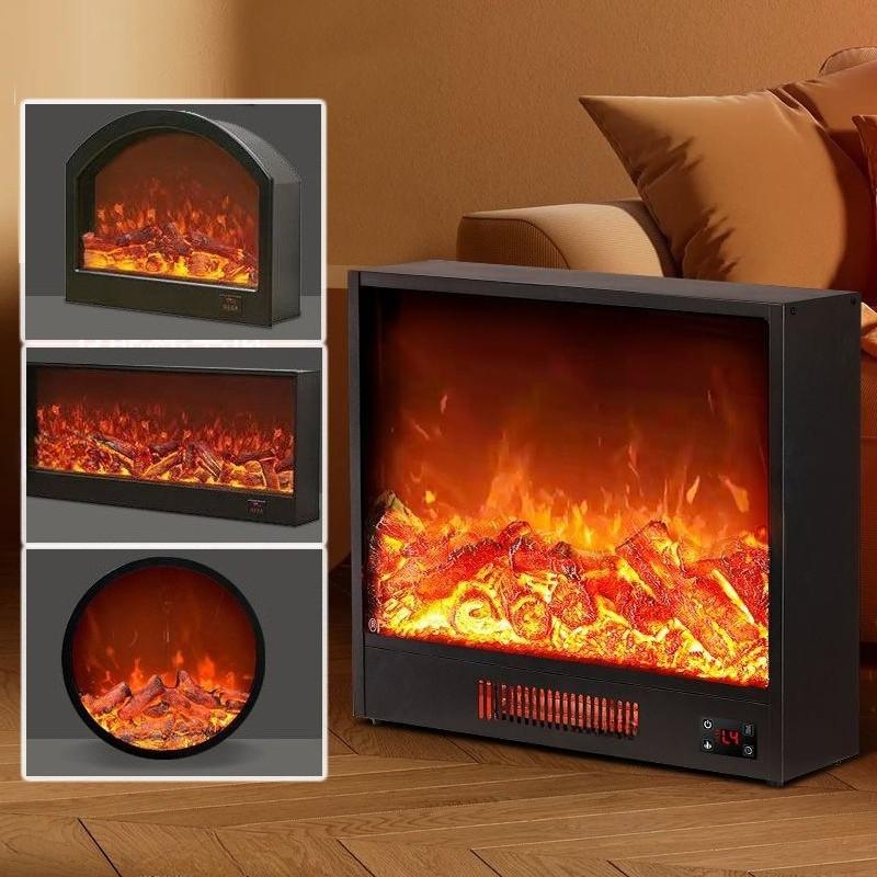 LED Simulation Flame European Style Electric Fireplace Embedded Decorative Cabinet Home Heater Hotel 4D Electronic Fireplace