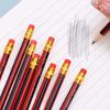 40/30/10PCS Wooden Lead Pencils with Eraser Student Children Painting Drawing Hexagonal Grip Pencil School Office Stationery