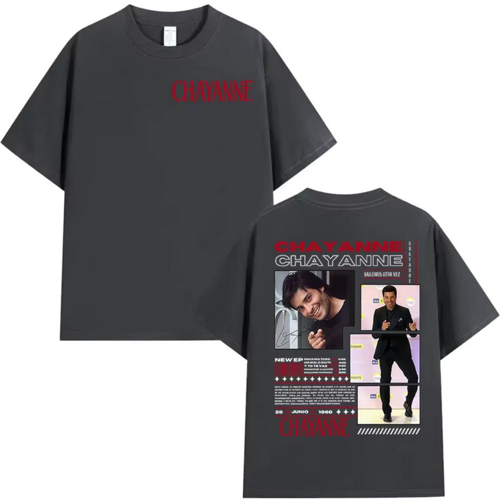 Rapper Chayanne Album Graphic T Shirt Men's Hip Hop Fashion Short Sleeve T-Shirts Cotton T-shirt Streetwear