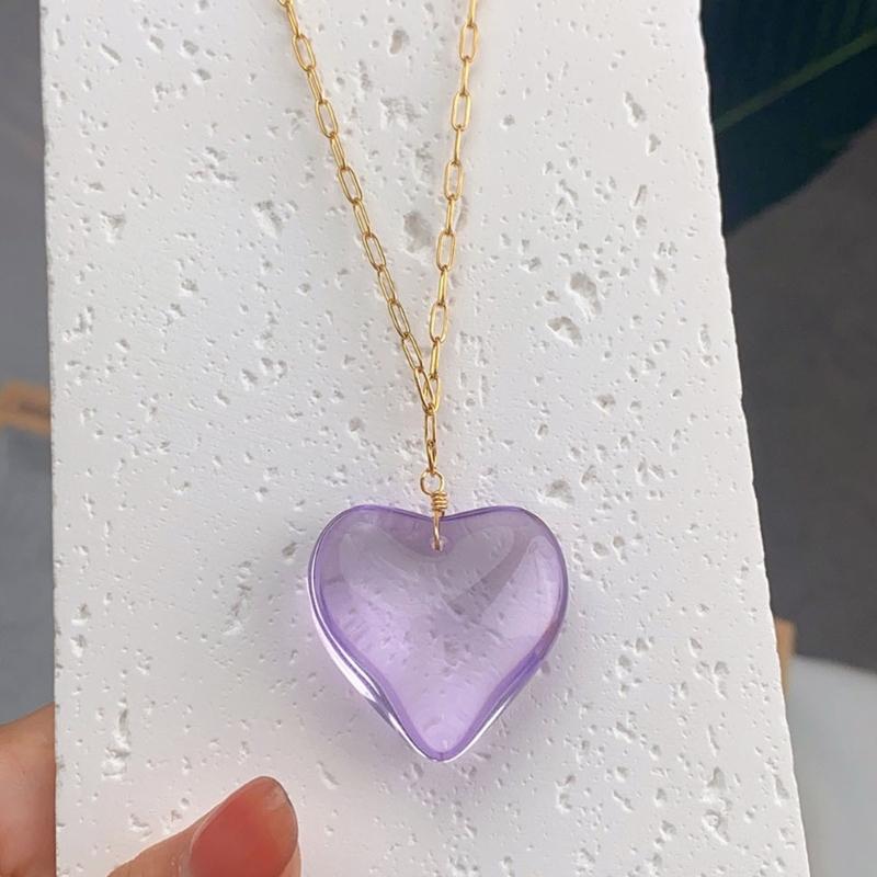 Heart Neck Jewelry Pendant Choker Necklace Alloy Material Jewelry Gift for Girls