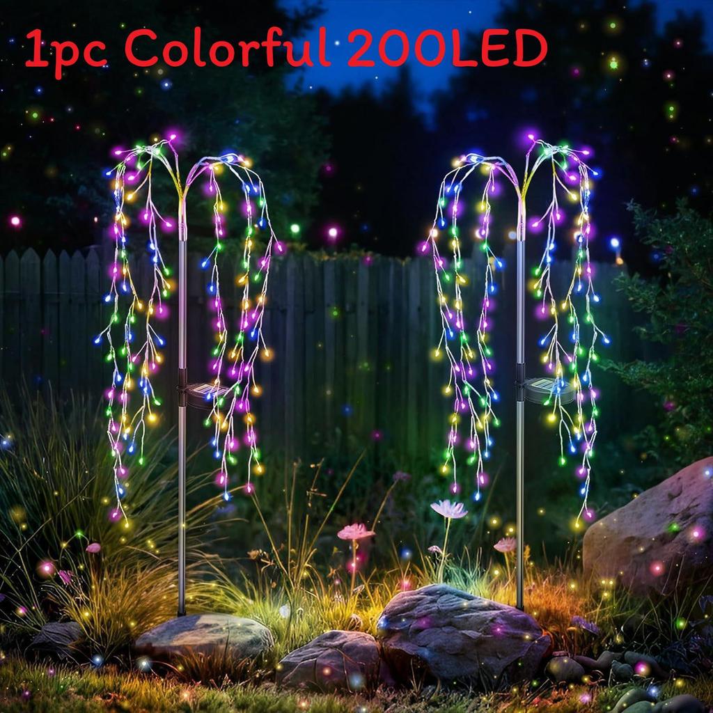 Solar Ground Inset Firework Led Landscape Light Waterproof Yard Decor For Garden